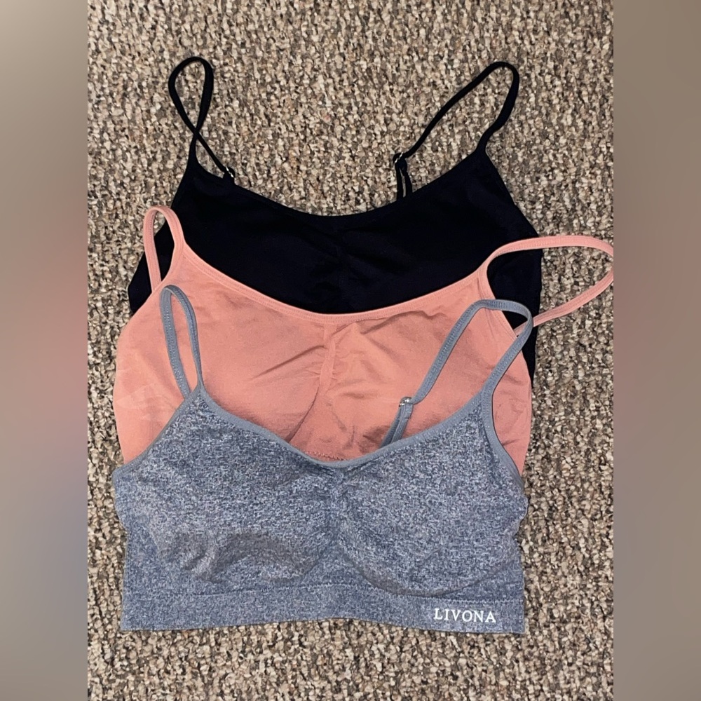 Women's Bra Trio - Black, Peach, and Gray